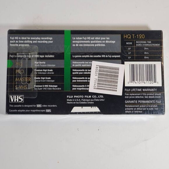 1 Sealed Blank VHS FUGI HQ T-120 6HR Video Tape [VHS] - Picture 3 of 3